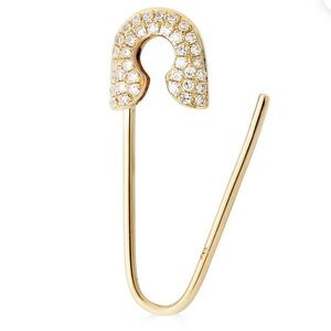 Nolita 14K DIAMOND SAFETY PIN EARRING yellow gold